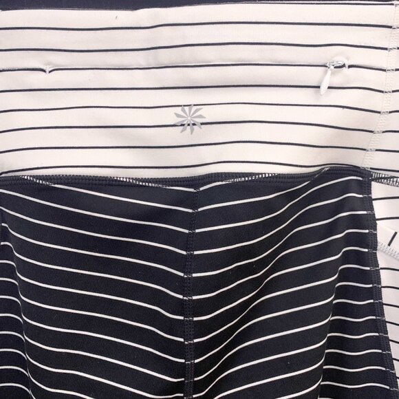 Athleta Stripe Relay Capri 2.0 Black White Size Medium - Picture 7 of 10